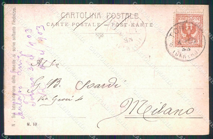 Torino Città Corso Vittorio Emanuele Stazione Ferroviaria cartolina MZ5953 – retro