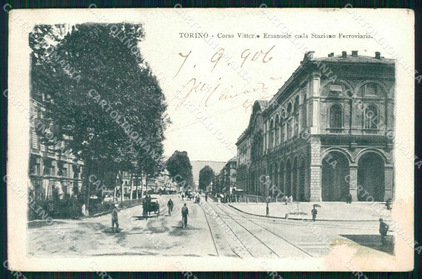 Torino Città Corso Vittorio Emanuele Stazione ABRASA cartolina MZ5955 – fronte