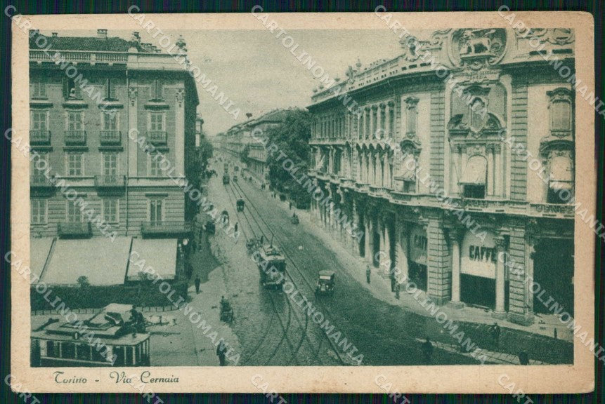 Torino Città Via Cernaia Tram cartolina MZ5963 – fronte