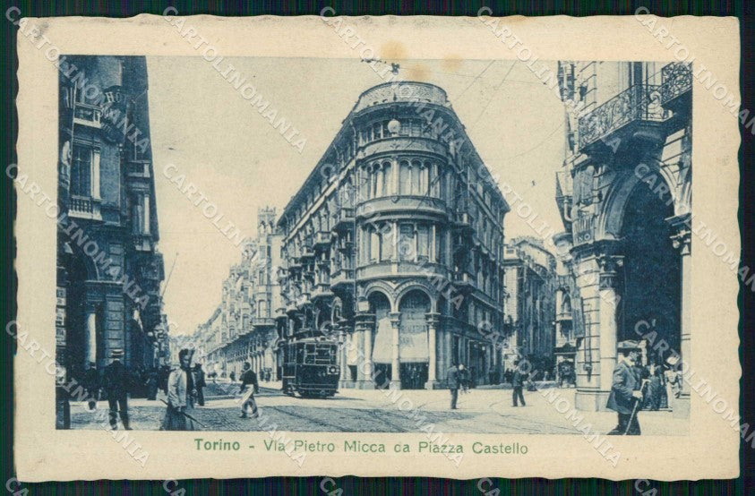 Torino Città Via Pietro Micca Tram Modiano 12721 cartolina MZ5972 – fronte