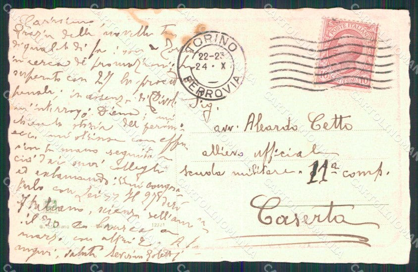 Torino Città Via Pietro Micca Tram Modiano 12721 cartolina MZ5972 – retro