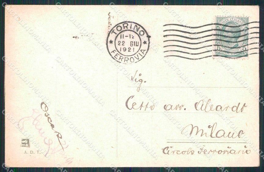 Torino Città Via Pietro Micca Tram cartolina MZ5975 – retro