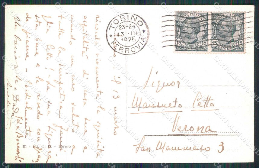 Torino Città Saluto da Via Pietro Micca cartolina MZ5982 – retro