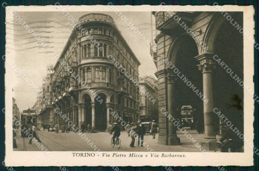 Torino Città Via Pietro Micca Tram Via Barbaroux cartolina MZ5983 – fronte