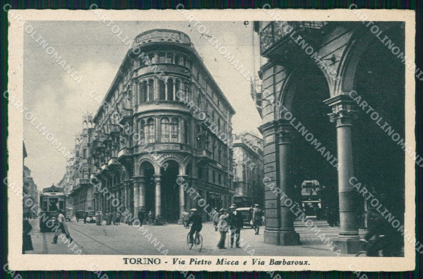 Torino Città Via Pietro Micca Tram Via Barbaroux cartolina MZ5989 – fronte