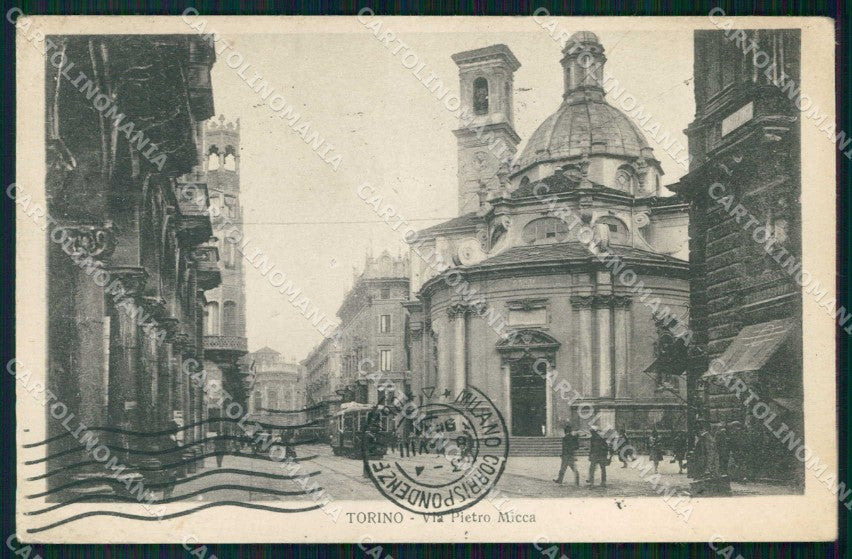 Torino Città Via Pietro Micca Tram cartolina MZ5990 – fronte