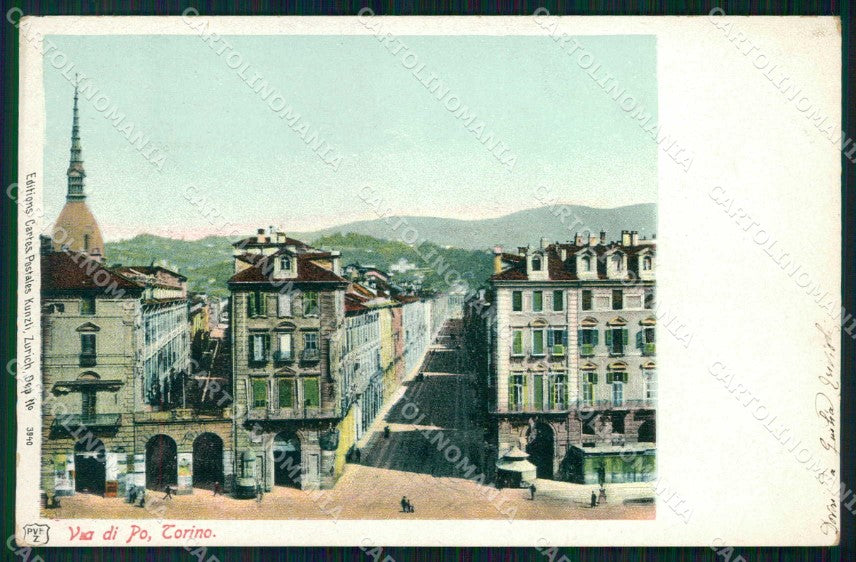 Torino Città Via di Po Mole Antonelliana cartolina MZ5991 – fronte