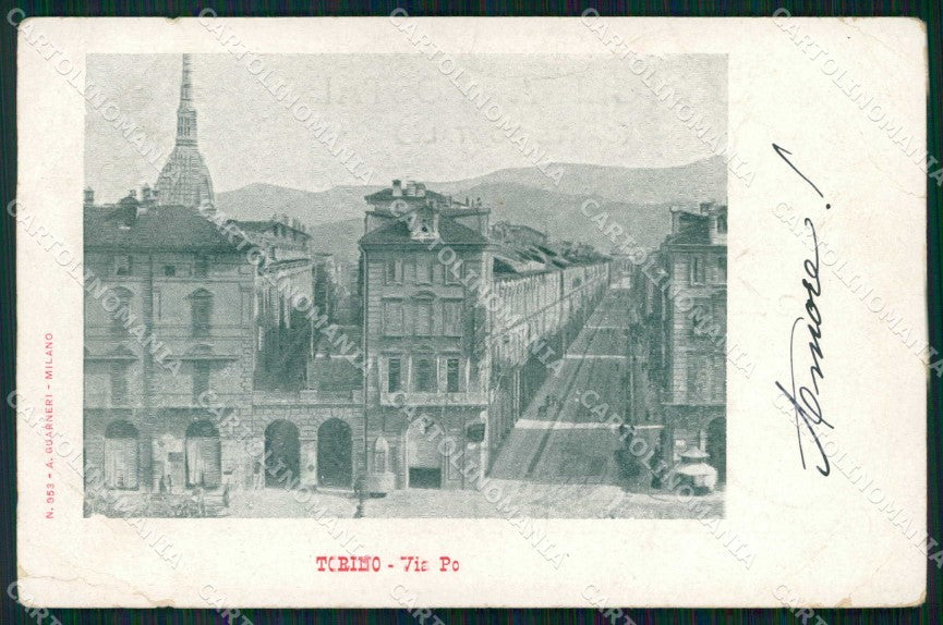 Torino Città Via Po Mole Antonelliana cartolina MZ5995 – fronte