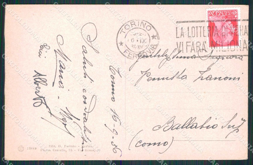 Torino Città Via Po Tram Via della Zecca Brunner 12449 cartolina MZ5996 – retro
