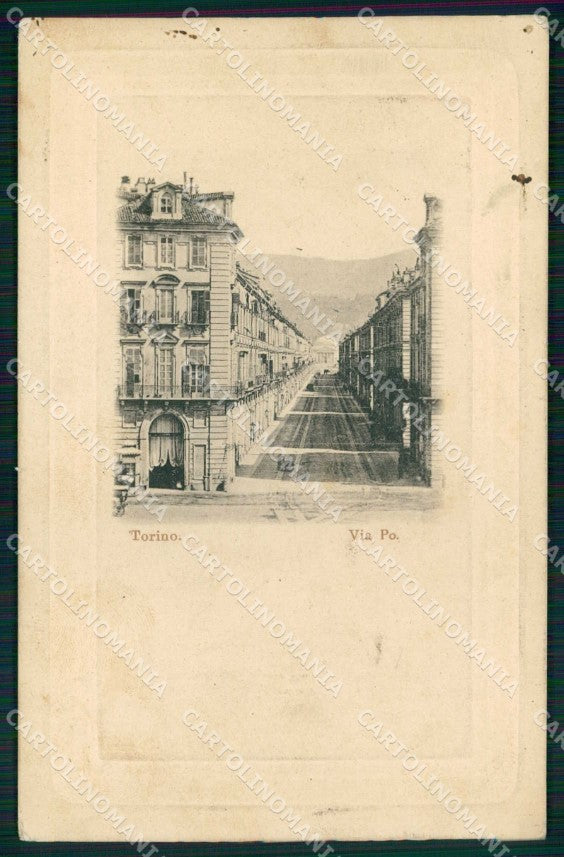 Torino Città Via Po cartolina MZ6000 – fronte