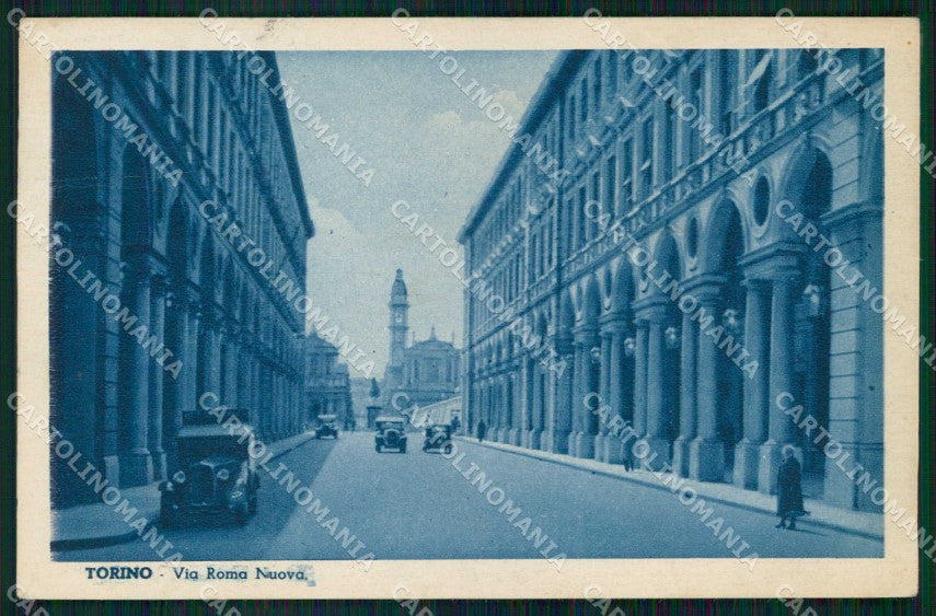 Torino Città Via Roma Nuova Automobili cartolina MZ6011 – fronte
