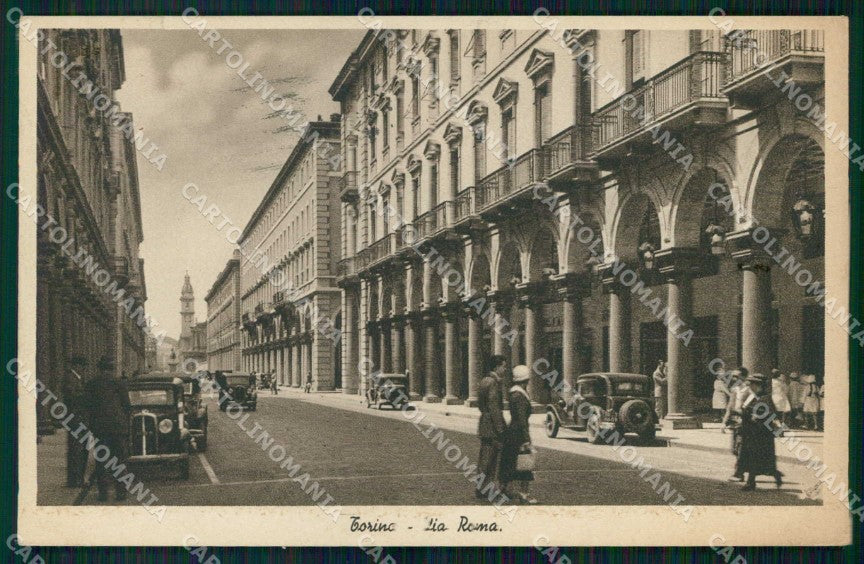 Torino Città Via Roma Automobili cartolina MZ6018 – fronte