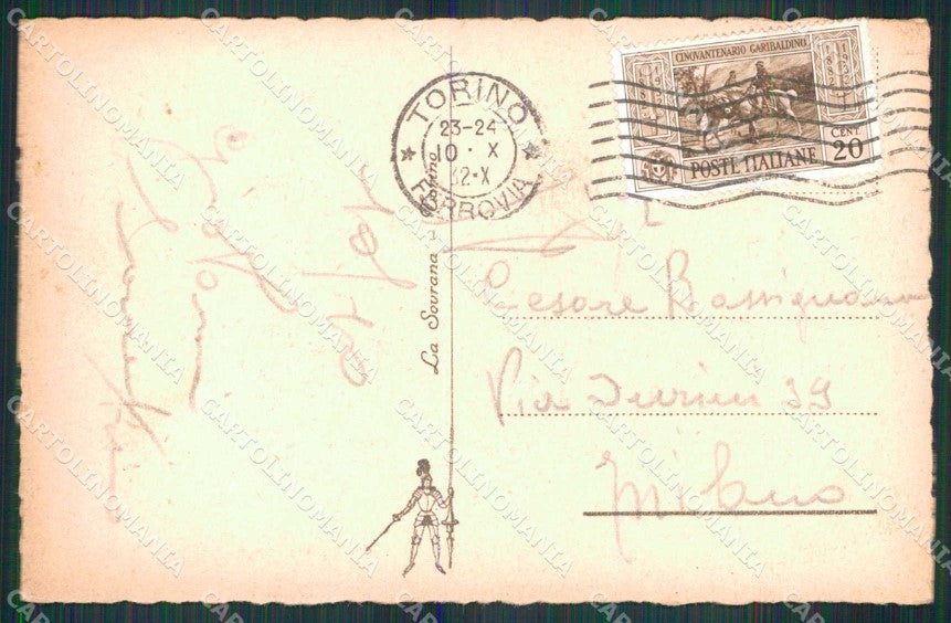 Torino Città Via Sacchi Tram Stazione Porta Nuova cartolina MZ6023 – retro