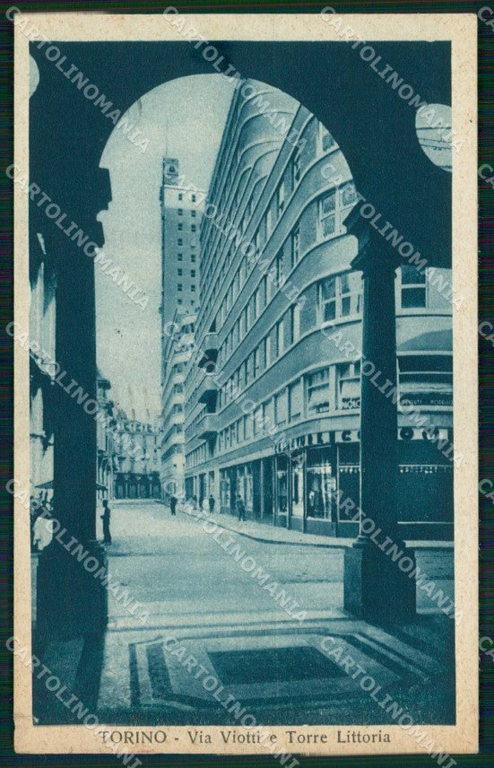 Torino Città Via Viotti Torre Littoria STRAPPINO cartolina MZ6024 – fronte