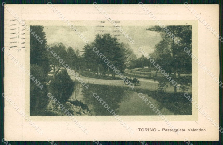 Torino Città Passeggiata Valentino cartolina MZ6025 – fronte