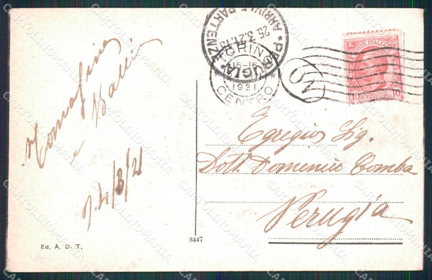 Torino Città Passeggiata Valentino Monte dei Cappuccini cartolina MZ6027 – retro