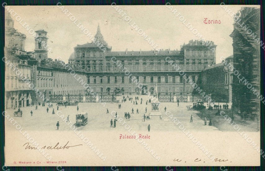 Torino Città Palazzo Reale Tram Modiano 2724 cartolina MZ6030 – fronte