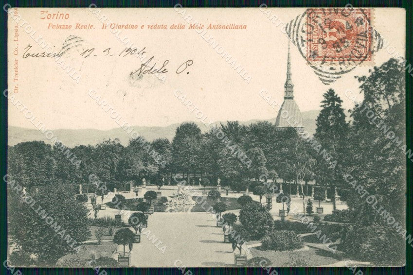 Torino Città Palazzo Reale Mole Antonelliana Trenkler 489 cartolina MZ6032 – fronte