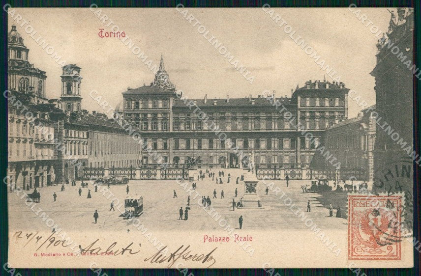 Torino Città Palazzo Reale Tram Modiano 2724 cartolina MZ6033 – fronte