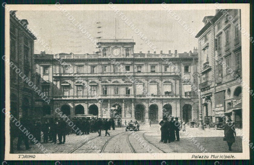 Torino Città Palazzo Municipale Tram cartolina MZ6039 – fronte