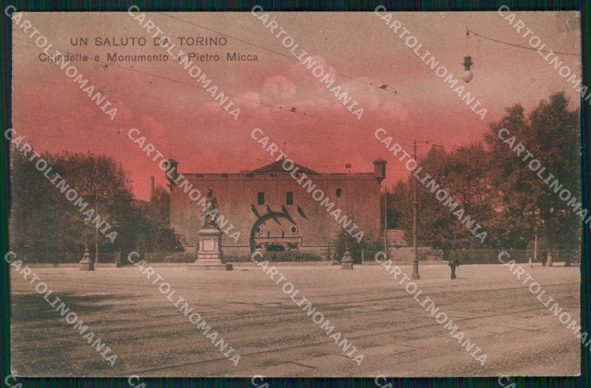 Torino Città Saluto da Monumento Pietro Micca Cittadella cartolina MZ6060 – fronte