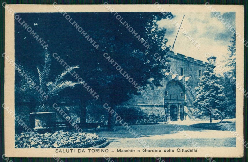 Torino Città Saluti da Maschio Giardino Cittadella cartolina MZ6061 – fronte