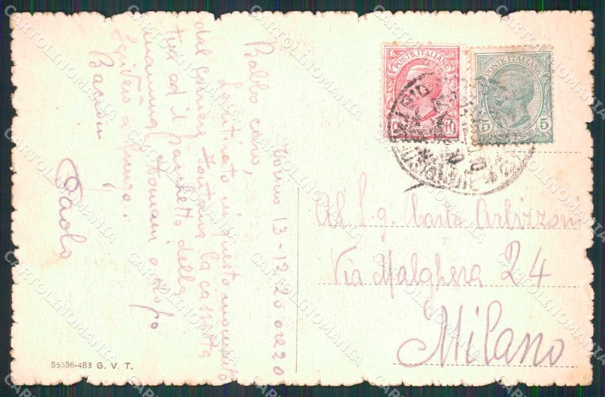 Torino Città Saluto da Facciata Caserma Dogali cartolina MZ6068 – retro