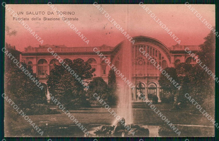 Torino Città Saluto da Facciata Stazione Centrale cartolina MZ6072 – fronte