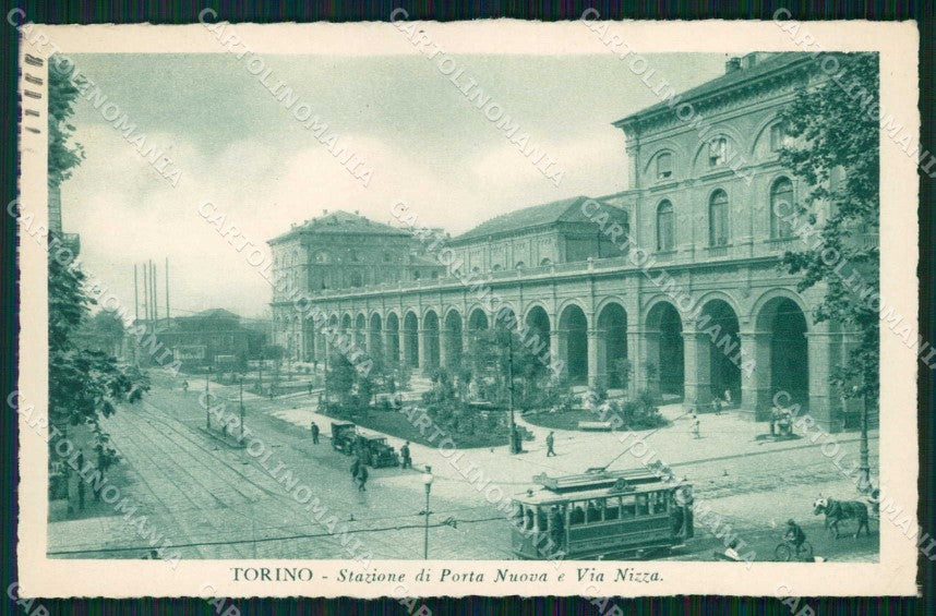 Torino Città Stazione Porta Nuova Tram Via Nizza cartolina MZ6073 – fronte