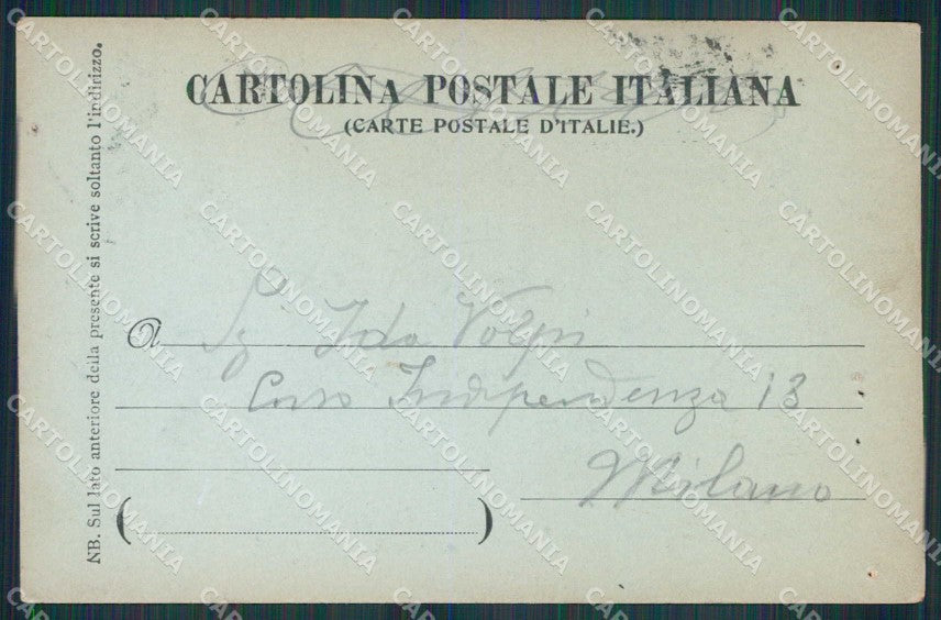 Torino Città Ricordo di Stazione Centrale Chiaro di Luna FORI cartolina MZ6076 – retro