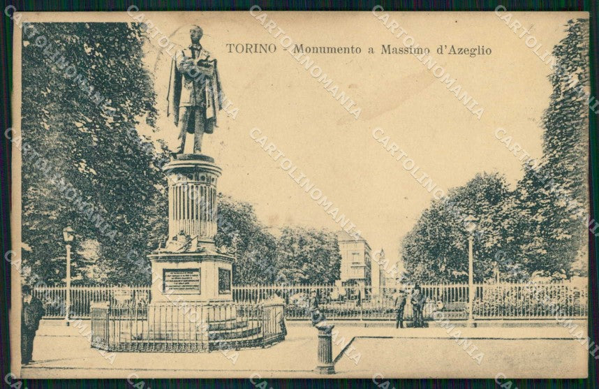 Torino Città Monumento Massimo D'Azeglio TRACCE UMIDO cartolina MZ6103 – fronte