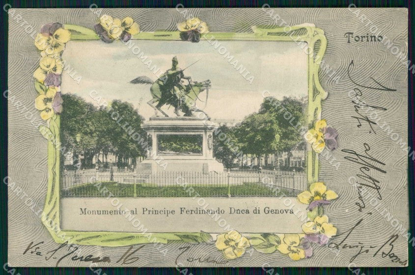 Torino Città Monumento Principe Ferdinando Duca di Genova cartolina MZ6107 – fronte