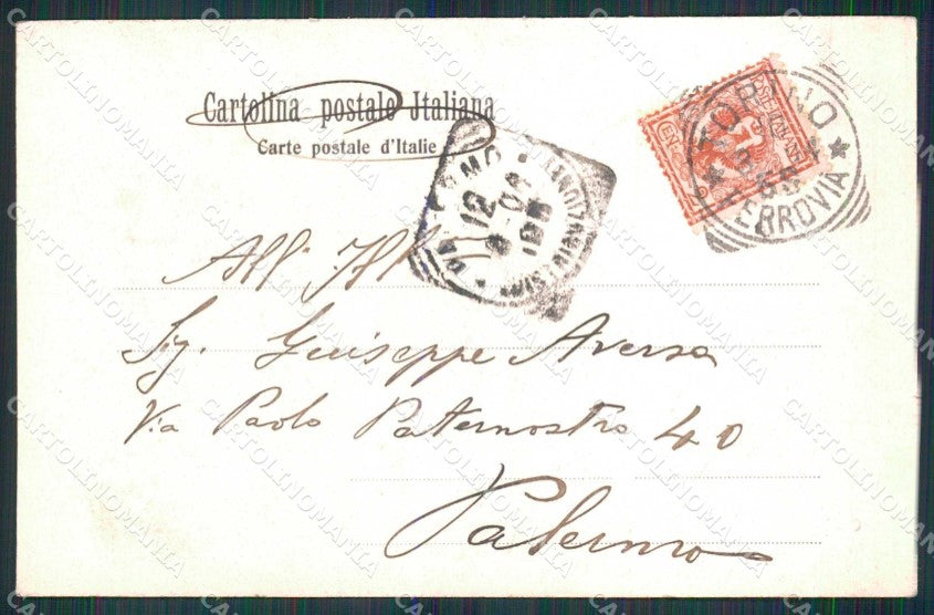 Torino Città Monumento Principe Ferdinando Duca di Genova cartolina MZ6107 – retro