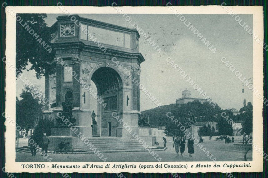 Torino Città Monumento all'Arma di Artiglieria Fascismo cartolina MZ6116 – fronte