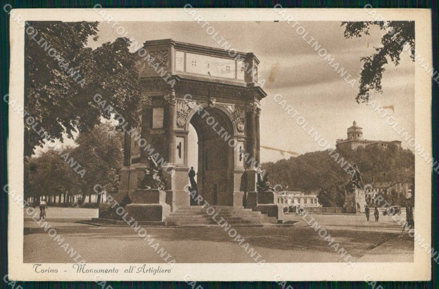 Torino Città Monumento all'Artigliere Fascismo cartolina MZ6117 – fronte