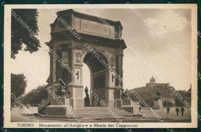Torino Città Monumento all'Artigliere Fascismo cartolina MZ6118 – fronte