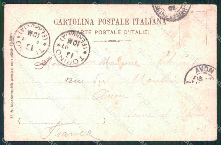 Torino Città Piazza Statuto Tram cartolina MZ6130 – retro