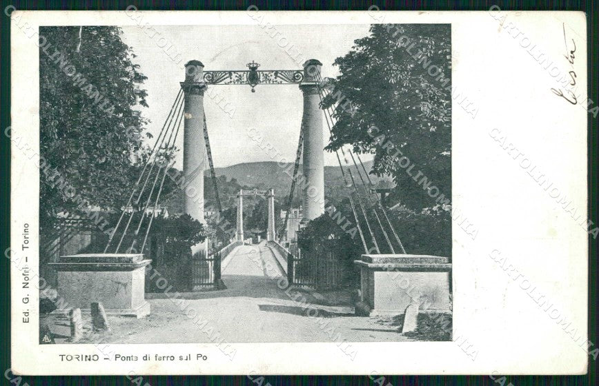 Torino Città Ponte Ferro sul Po cartolina MZ6136 – fronte