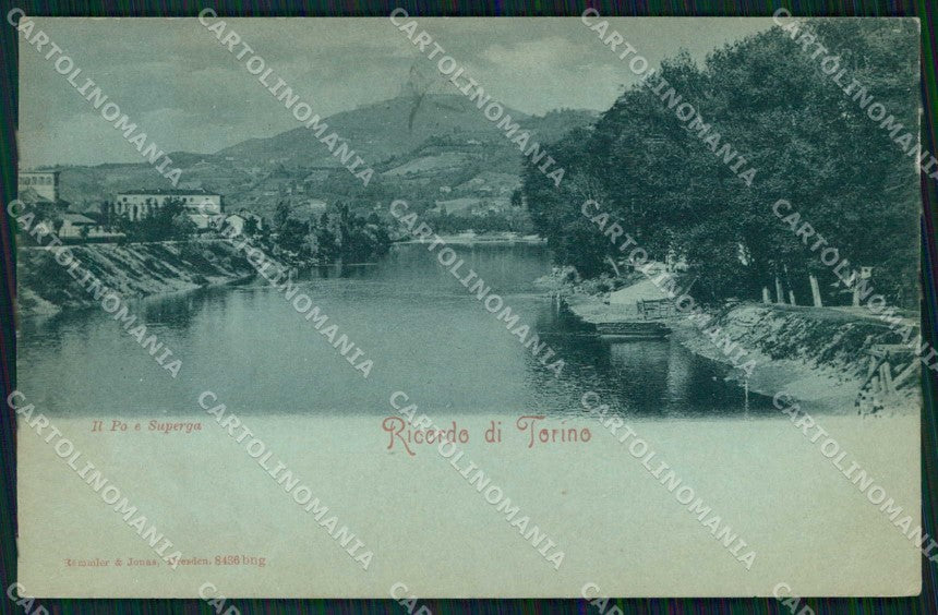 Torino Città Ricordo di Superga Fiume Po Rommler 8436 cartolina MZ6144 – fronte
