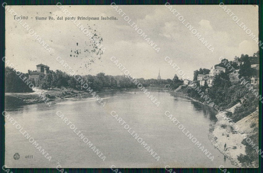 Torino Città Veduta Po dal Ponte Isabella Brunner 4611 cartolina MZ6148 – fronte