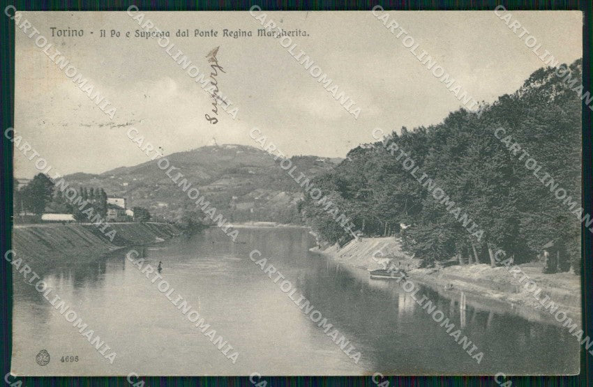 Torino Città Fiume Po Superga Brunner 4696 cartolina MZ6160 – fronte