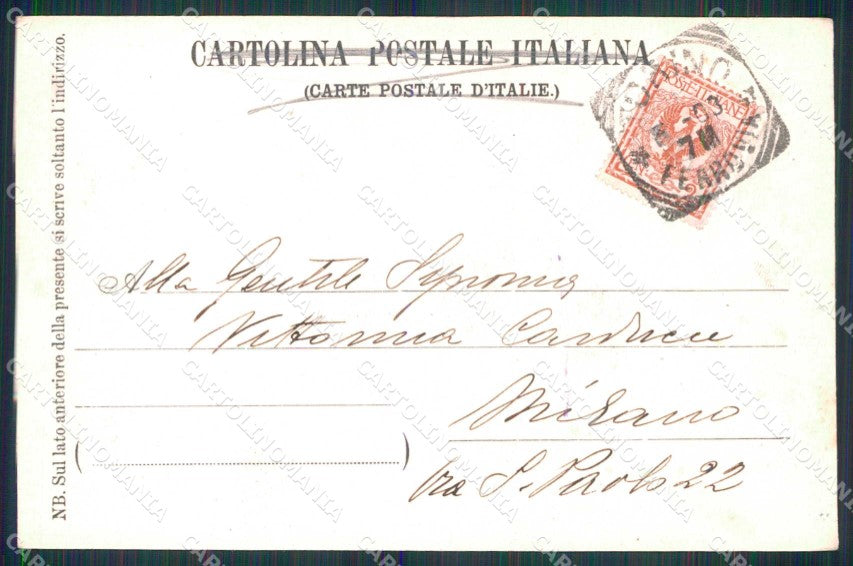 Torino Città Riva del Po Ponte Ferro Monte dei Cappuccini cartolina MZ6162 – retro
