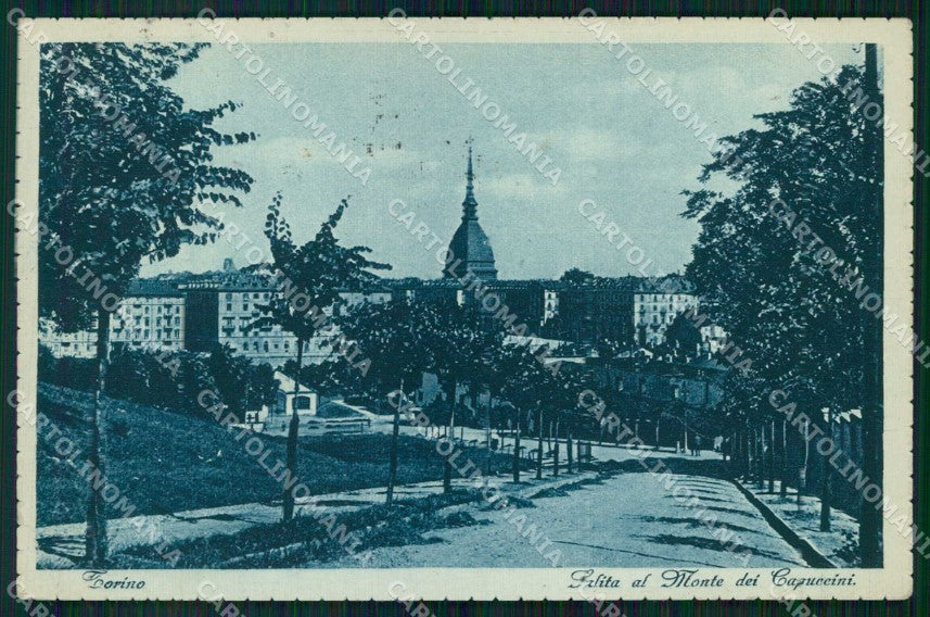 Torino Città Salita Monte dei Cappuccini PIEGHINA cartolina MZ6172 – fronte