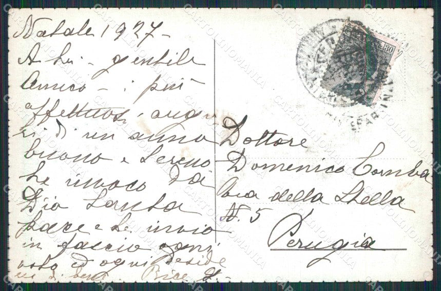 Torino Città Salita Monte dei Cappuccini PIEGHINA cartolina MZ6172 – retro
