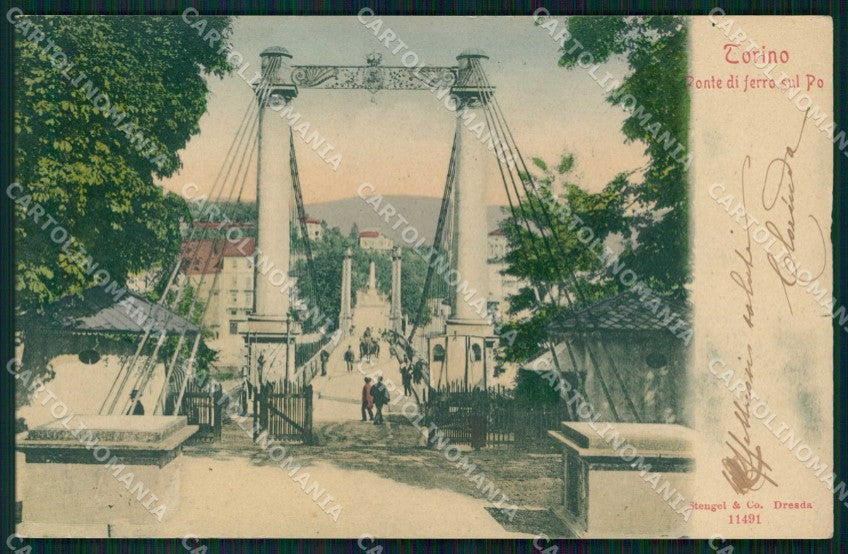 Torino Città Ponte Ferro sul Po Stengel 11491 cartolina MZ6188 – fronte