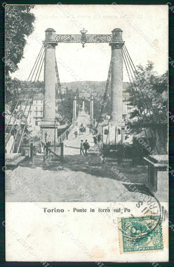 Torino Città Ponte Ferro sul Po cartolina MZ6191 – fronte