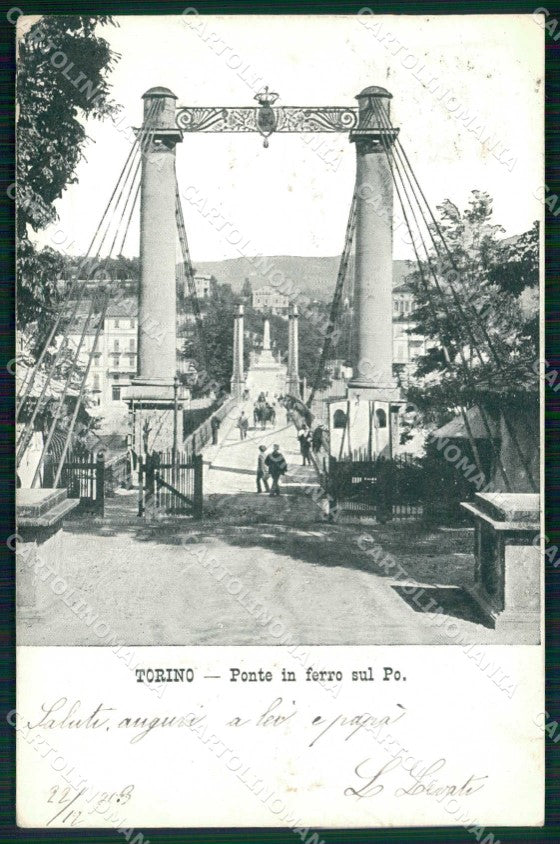 Torino Città Ponte Ferro sul Po cartolina MZ6192 – fronte