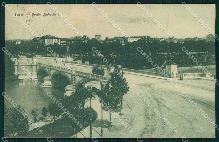 Torino Città Ponte Umberto I Tram cartolina MZ6199 – fronte