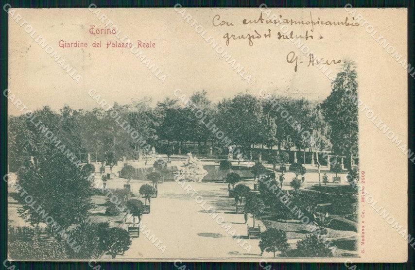 Torino Città Giardino Palazzo Reale Modiano 2909 cartolina MZ6208 – fronte