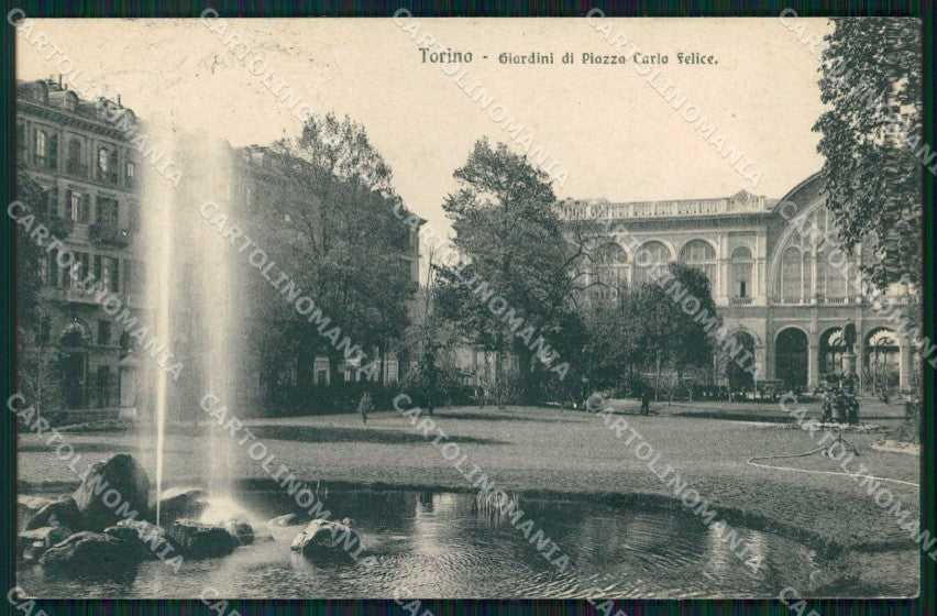 Torino Città Giardini Piazza Carlo Felice Brunner 4716 cartolina MZ6212 – fronte
